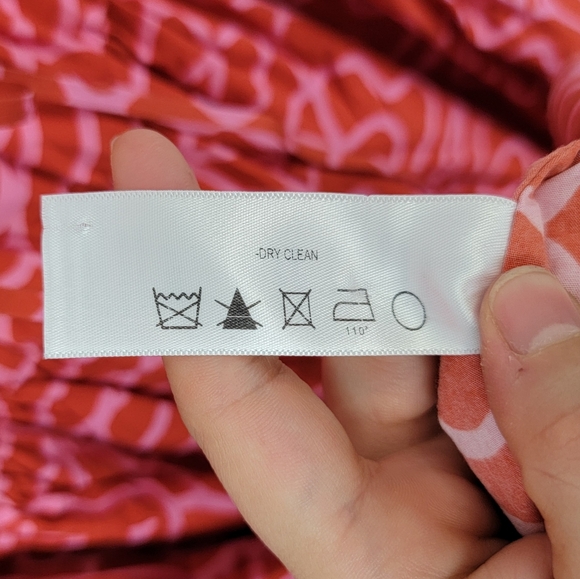 Agua by Agua Bendita Samba  Cutout-Back Print Puff Sleeve Maxi Dress Red Large - Picture 14 of 15